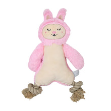 Cargar imagen en el visor de la galería, CONEJOTA ROSA FELPA CON PATAS DE CUERDA DOGM DKT PW10019
