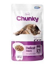 Cargar imagen en el visor de la galería, Chunky Delicat Trozos de Pavo Alimento para Gatos Italcol 80gr
