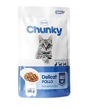 Cargar imagen en el visor de la galería, Chunky Delicat Trozos de Pollo Alimento para Gatos Italcol 80gr
