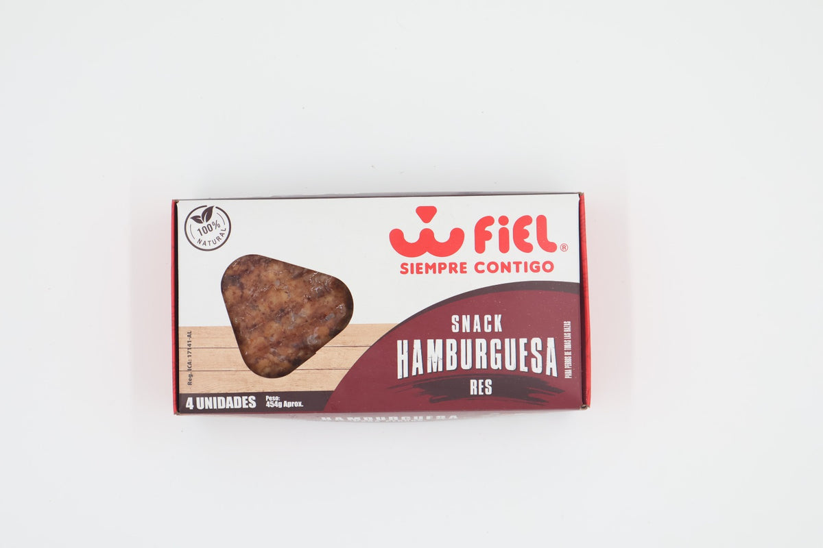 Snack Húmedo Barf Hamburguesa de res Perros Fiel
