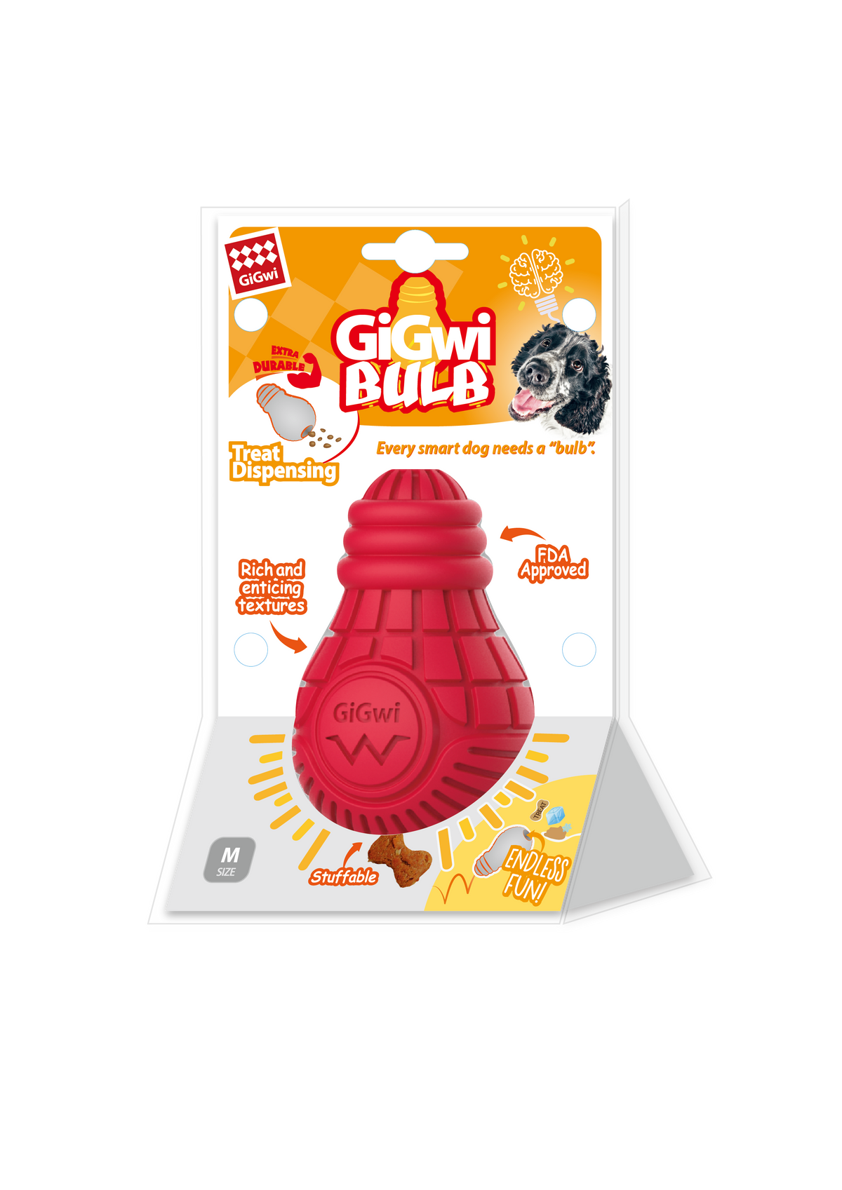 JUGETE BOMBILLA DISPENSADOR ROJO COMIDA PERRO GIGWI