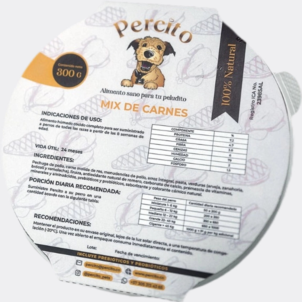 MIX DE CARNES X 300 G BOWL PERCITO