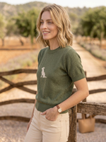 Camiseta Tejida Perro Verde