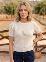 Camiseta Tejida Perro Blanco