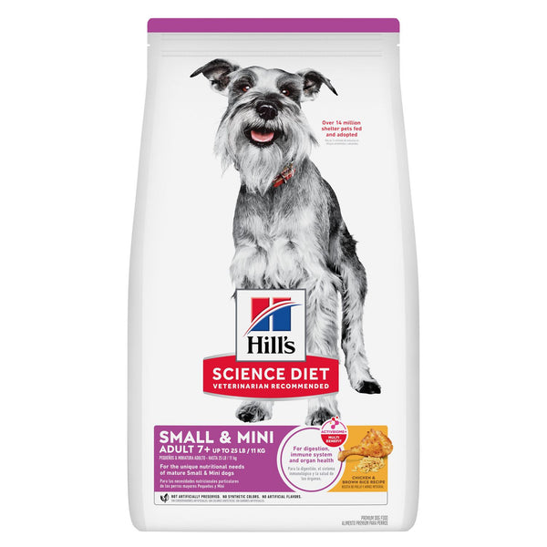 Hills Canino Mature Small & Mini Pollo Alimento para Perros 4.5 LB