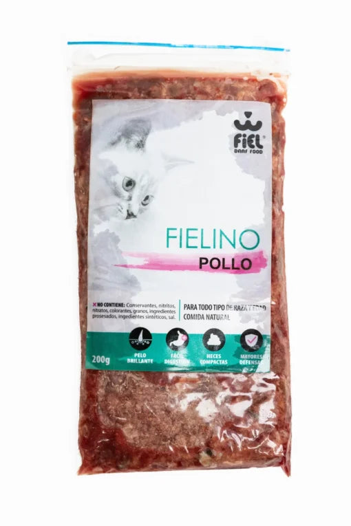 Alimento Barf de pollo para gatos Fiel