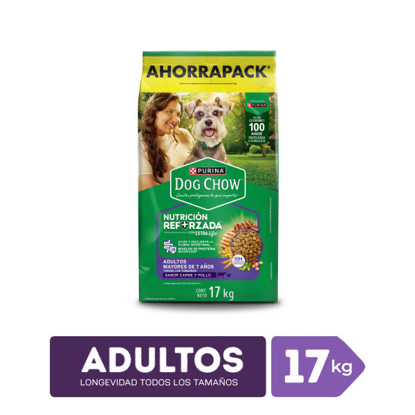 Dog Chow Edad Madura 7+ Todas las Razas Alimento para Perros