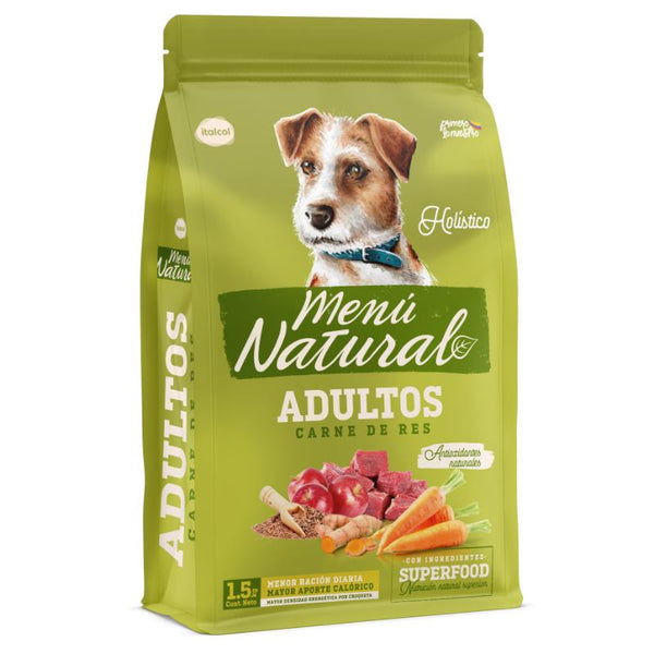 Menú Natural - Alimento Natural Adultos Carne de Res