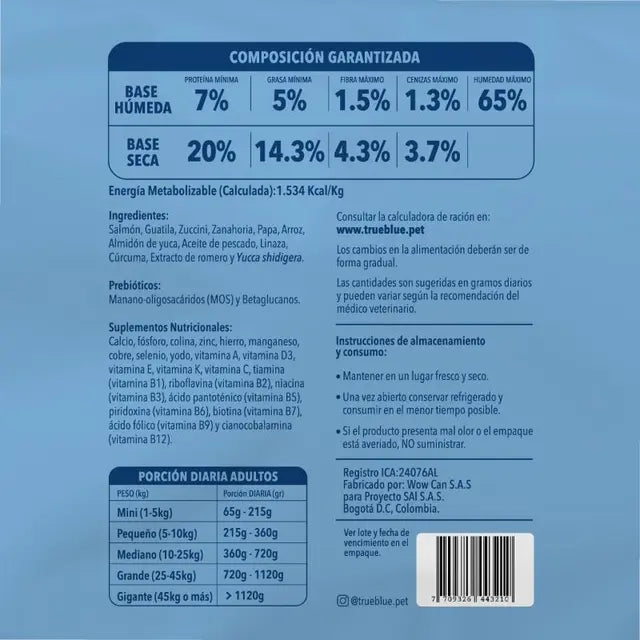 True Blue - Adulto Salmon sensitive x 10 UND