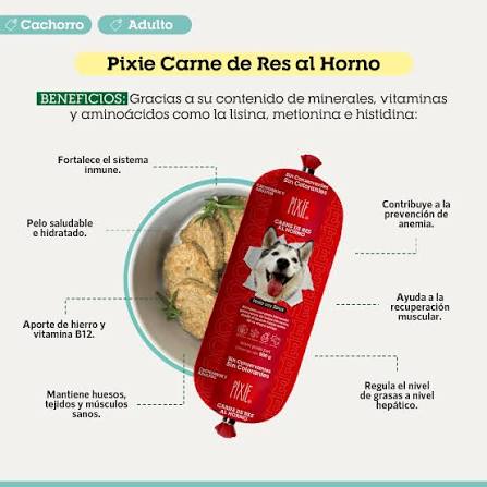 Pixie Dieta Horneada Para Perros Cachorros / Adultos