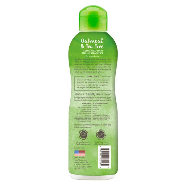 Shampoo Hypoalergénico TropiClean para Cachorros y Gatittos de Coco