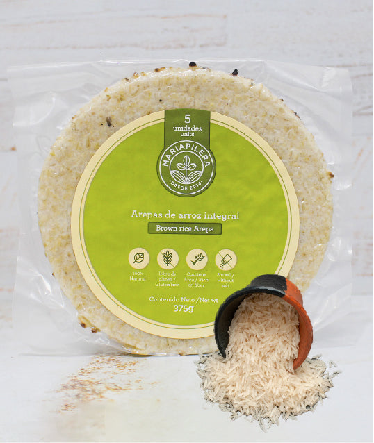 Arepas de Arroz Integral Mariapilera Natural
