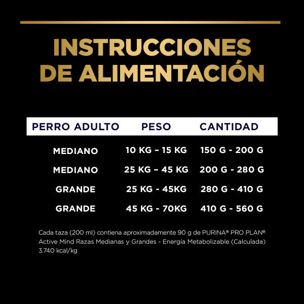 Pro Plan Active Mind Medianas y Grandes canino 7+