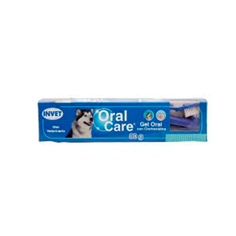 Oral Care Gel Atiséptico para Perros y Gatos Invet 80gr