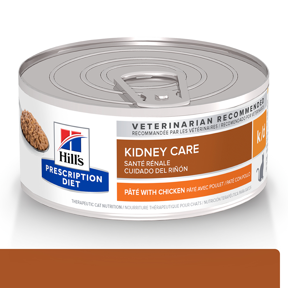 Hills Felino Kidney Care k/d Pollo y Vegetales Lata Alimento para Gatos