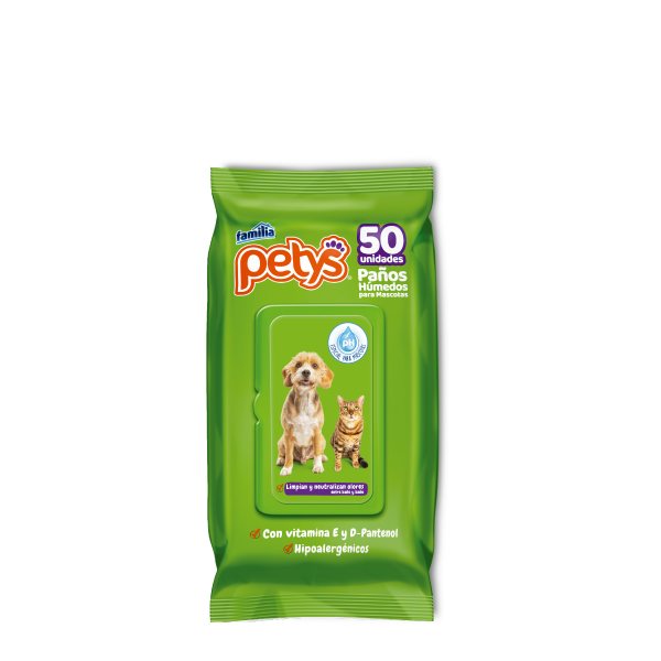 PAÑITOS HUMEDOS PETYS X 50 UND