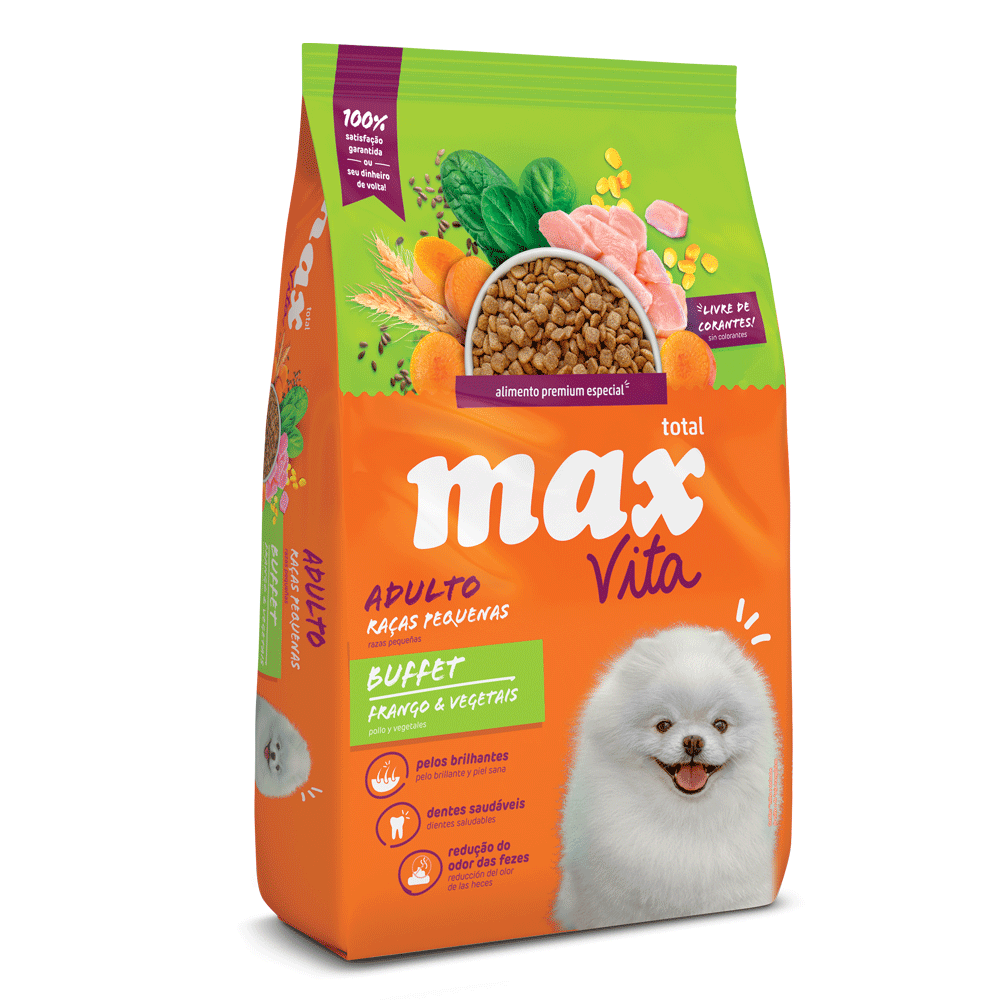 Max Vita Alimento para Perros Adulto Razas Pequeñas Buffet Pollo y Vegetales