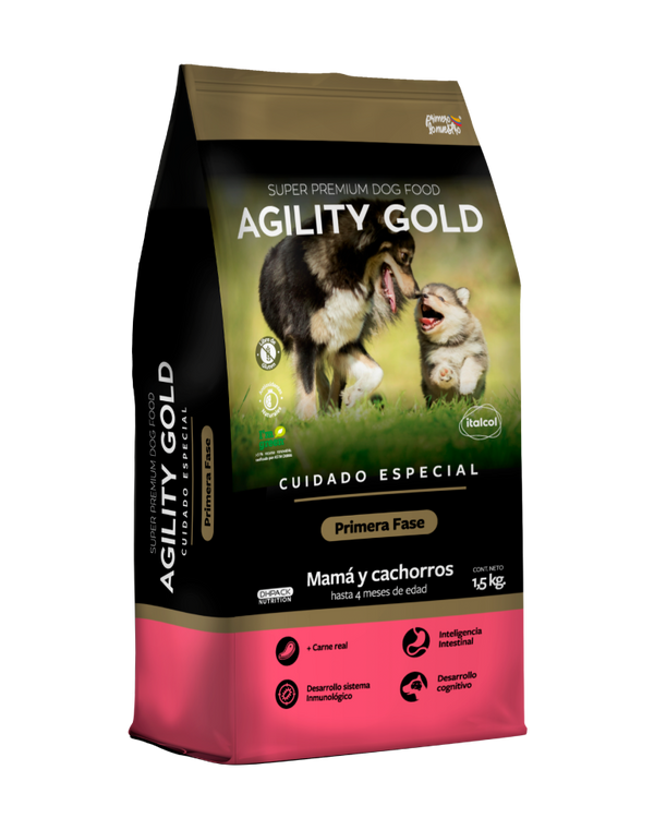 Cuidado Especial primera Fase Mamá y Cachorro Alimento para Perros Agility Gold 1.5kg