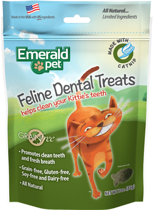Feline Dental Treats Snack para Gatos Emerald Pet 3oz