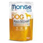 Monge Grill Adulto Trozos de Pollo y Pavo Alimento para Perros 100gr