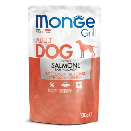 Monge Grill Adulto Trozos de Salmón Alimento para Perros 100gr