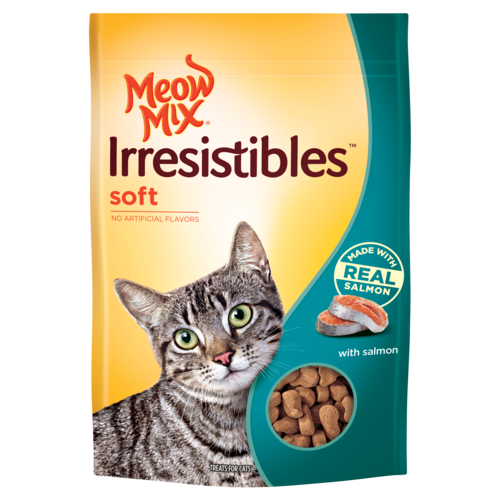 Meow Mix Irresistible Salmon Snacks Gato 85 gr