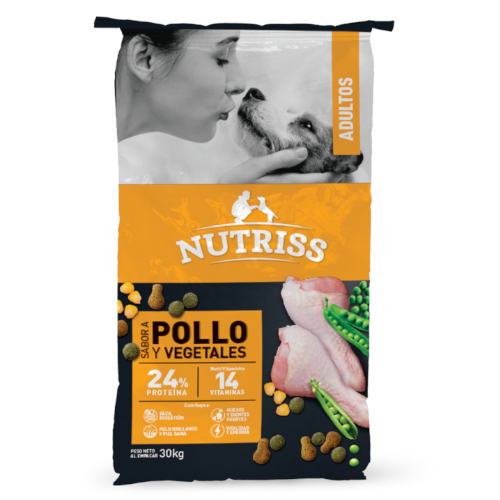 Nutriss Adultos Pollo y Vegetales Alimento para Perros