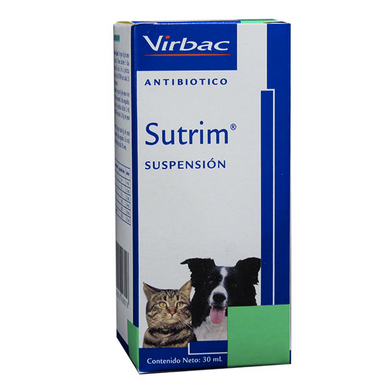 Sutrim Antibiótico para Perros y Gatos Virbac 30ml