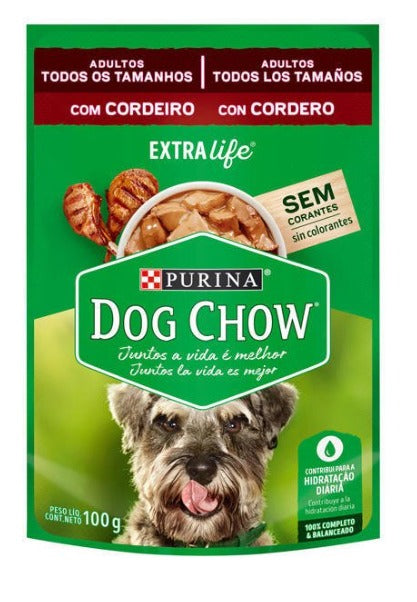Dog Chow Pouch Cordero Alimento para Perros Purina 100gr