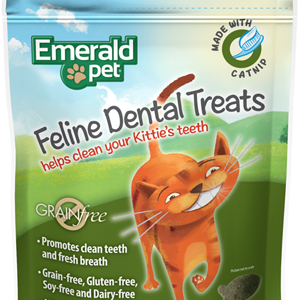 Feline Dental Treats Snack para Gatos Emerald Pet 3oz